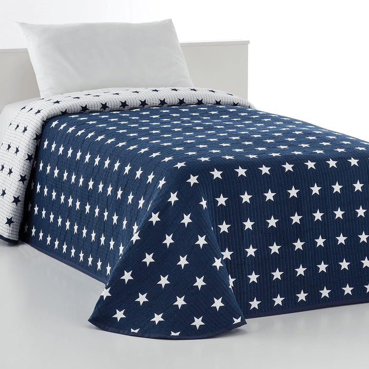 VIALMAN Tagesdecke Sofia 10 Kingsize-Bett | Sterne Steppdecke | Steppdecke Grösse 250 x 270 cm | Tag