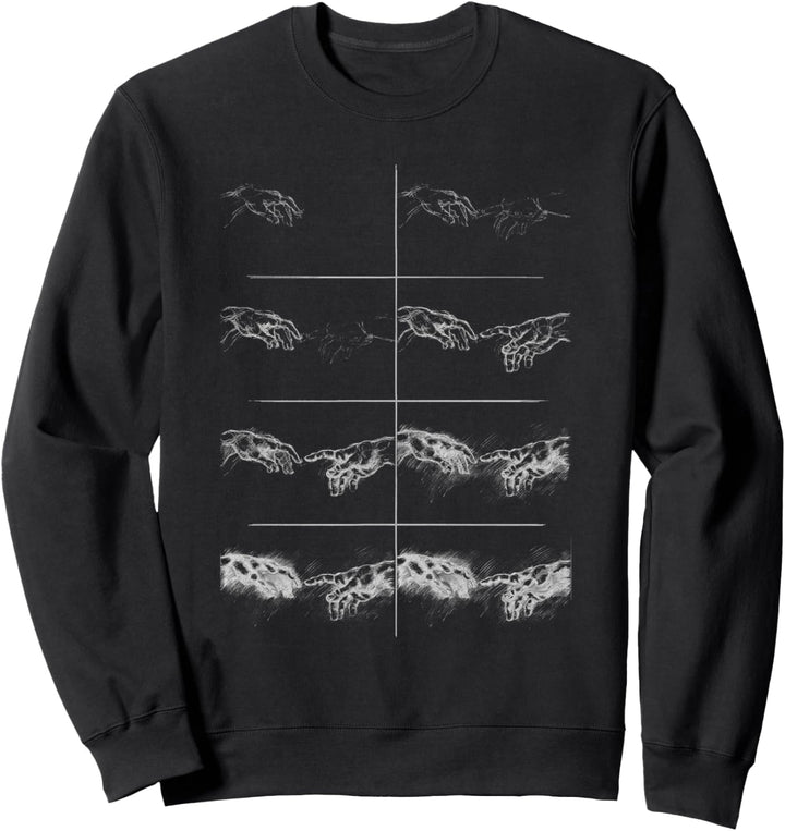 Kunstvolles Michelangelo Buonarroti "Die Erschaffung" Sweatshirt