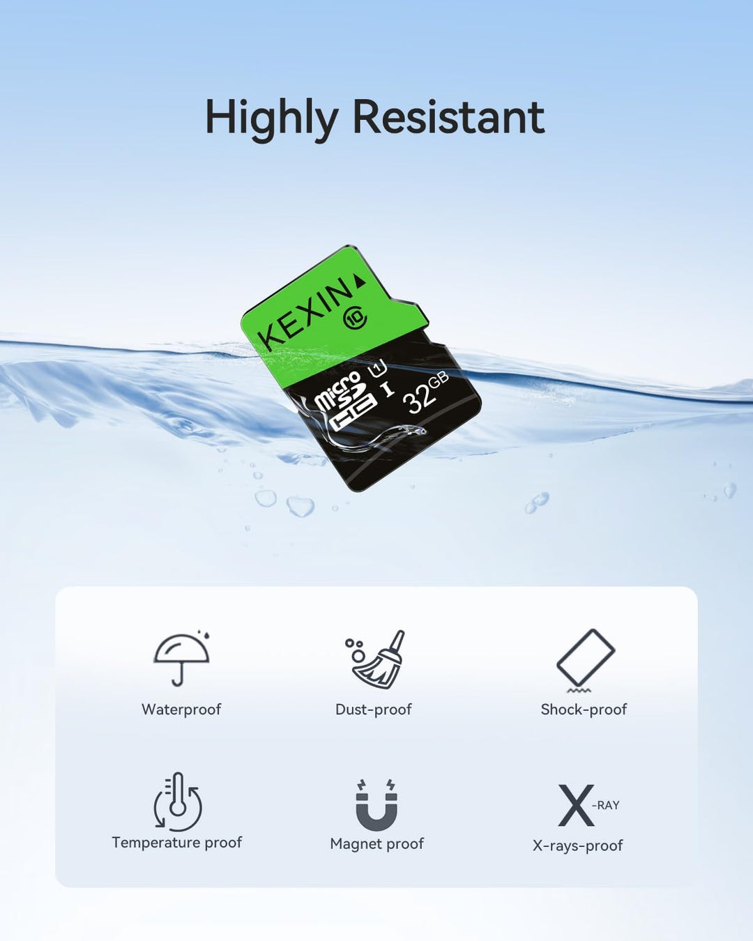 KEXIN Micro SD Karte 32GB 3er Pack, Speicherkarte MicroSD mit Adapter, SD Karte 32GB, UHS-I, U1, C10