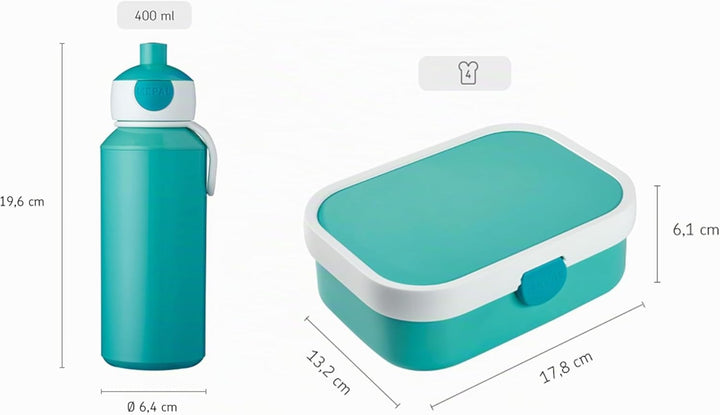 Mepal - Lunch-Set Campus Little Dutch - Set für Kinder mit Pop-up Trinkflasche & Lunch Box - Lunch-S