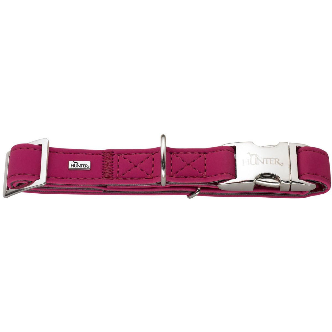 HUNTER SOFTIE ALU-STRONG Hundehalsung, Hundehalsband, Kunstleder, Aluminium Klickverschluss, XL, him