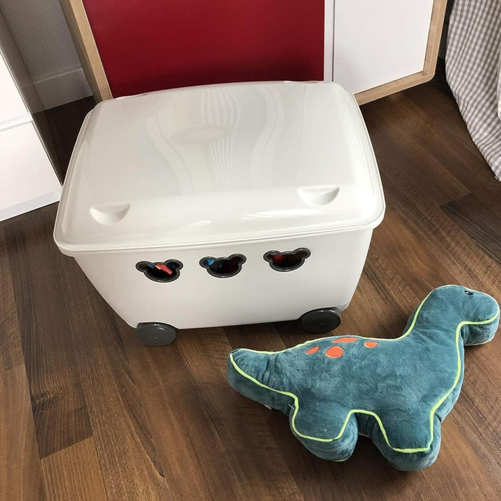 BranQ - Home essential - Multifunktionsbehälter für Spielzeug Bear 55 l, BPA-freier Kunststoff PP, B