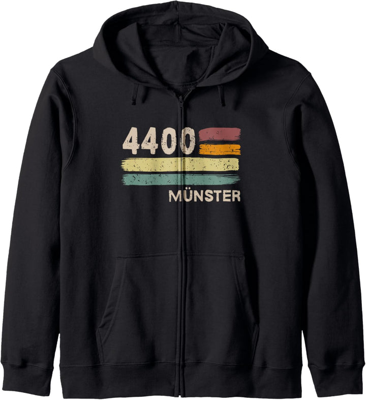 4400 Münster Retro Postleitzahlen Alte PLZ Vintage Kapuzenjacke