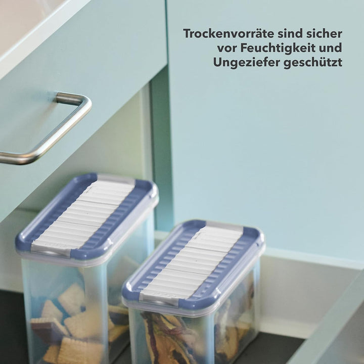 Rotho DOMINO 24-Set Vorratsdosen, Streu- &amp; Schüttdose mit dicht schliessendem Deckel, spülmaschineng