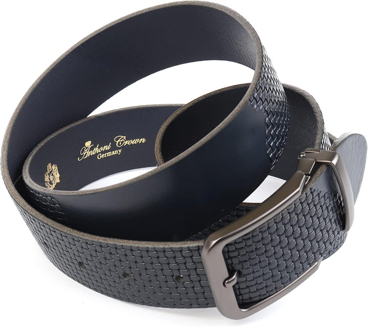 Anthoni Crown Unisex BLU3P4580-105 Gürtel, Dunkelblau, 105