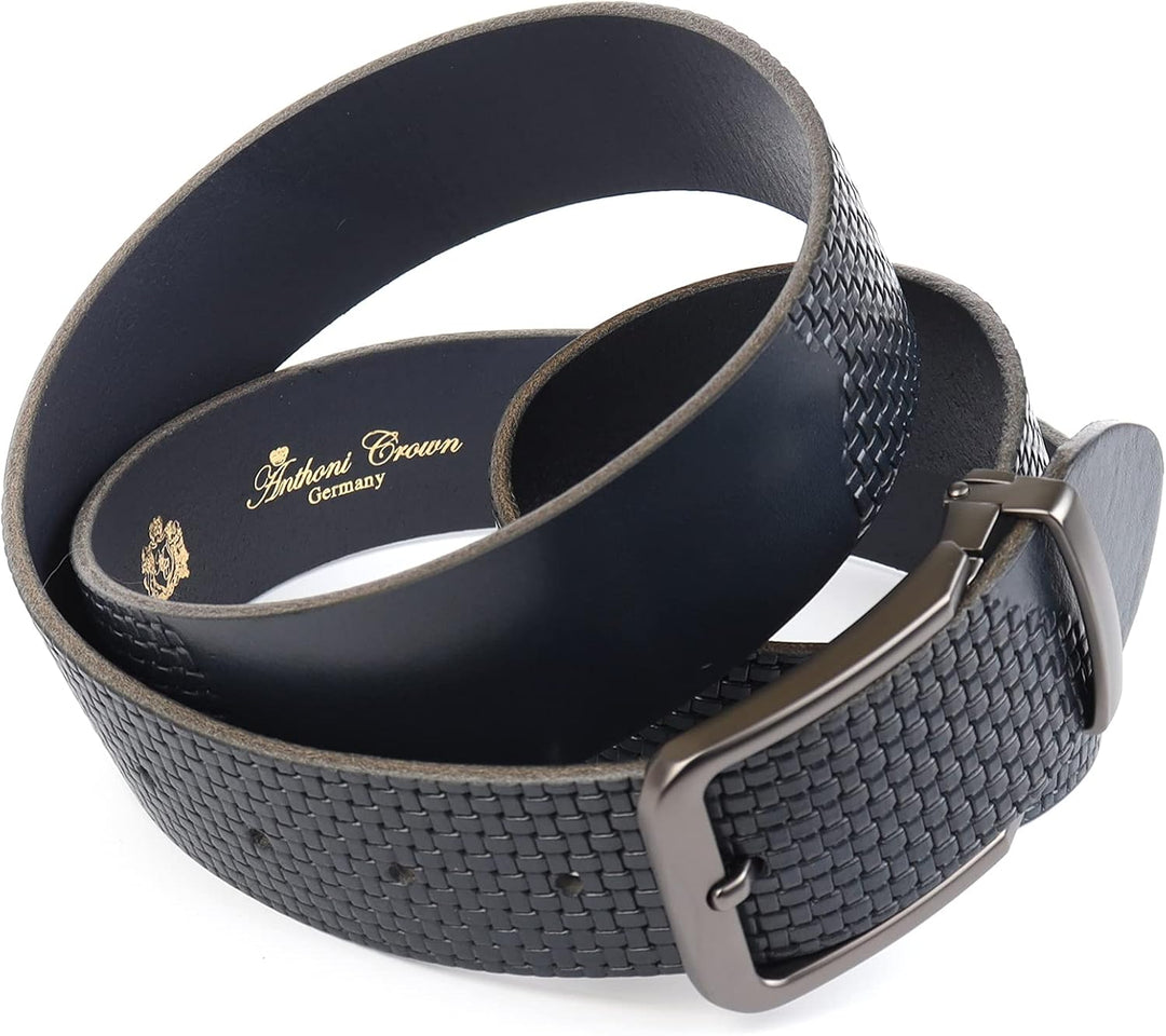 Anthoni Crown Unisex BLU3P4580-90 Gürtel, Dunkelblau, 90