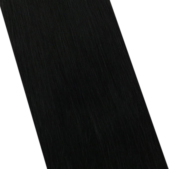 Ugeat 55cm Flat Tip Extensions Echthaar 1g/Strähnen Keratin Bonding Extensions Echthaar Dunkelstes S