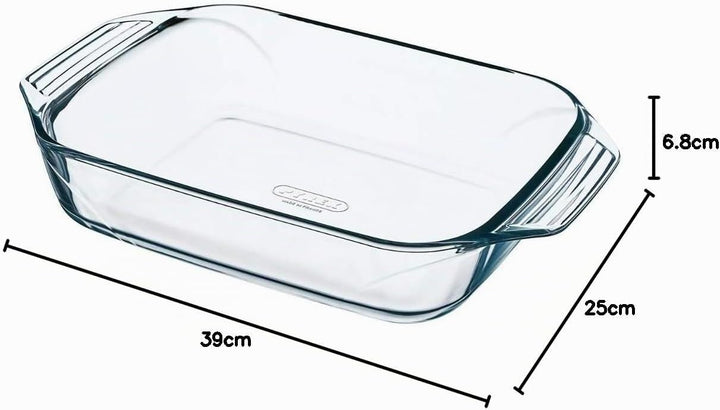 Pyrex 409000 Bräter/Auflaufform, rechteckig, 39 x 25 cm, 39 x 25 cm