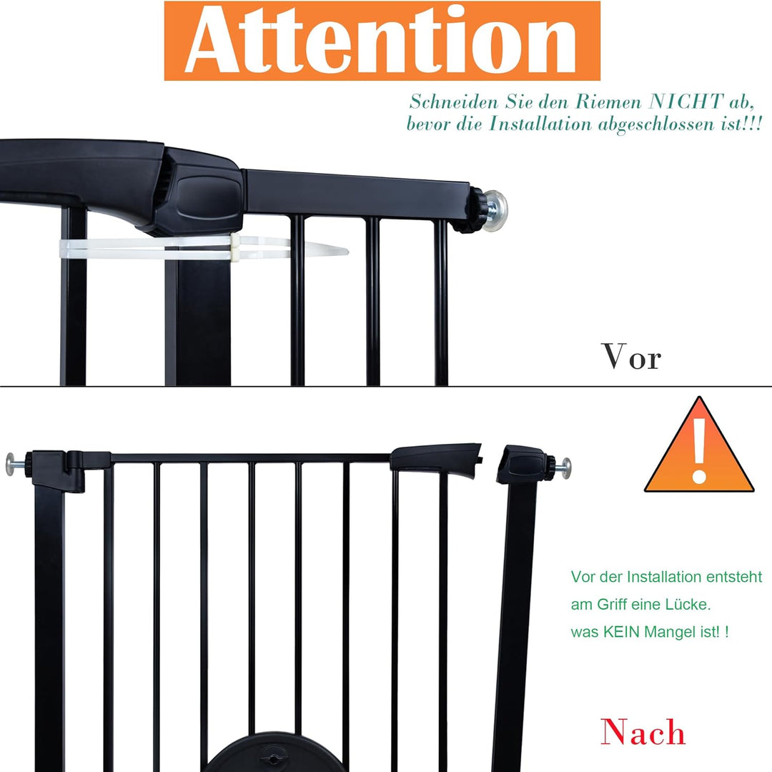 Aufun Treppenschutzgitter Türschutzgitter Kinder ohne Bohren, für 95-105 cm breit, Türgitter mit Dru