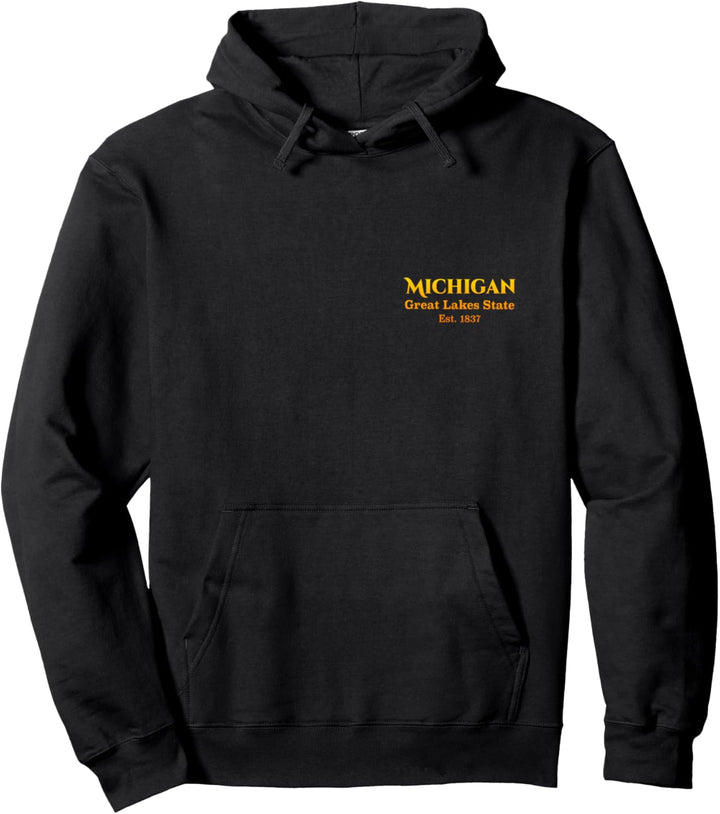 Michigan Great Lakes State 2-seitig mit Hirschen Pullover Hoodie
