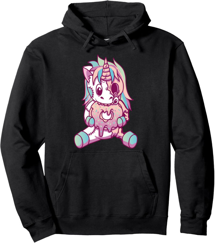 Anime Aesthetic Pastel Goth Donut Zombie Unicorn Gifts Pullover Hoodie