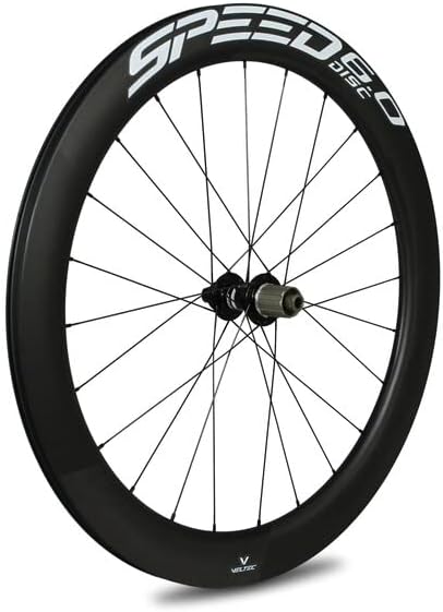 Veltec Unisex – Erwachsene Laufradsatz Speed 6.0 21mm SR Disc Shimano 12x100/12x142, schwarz/weiss,