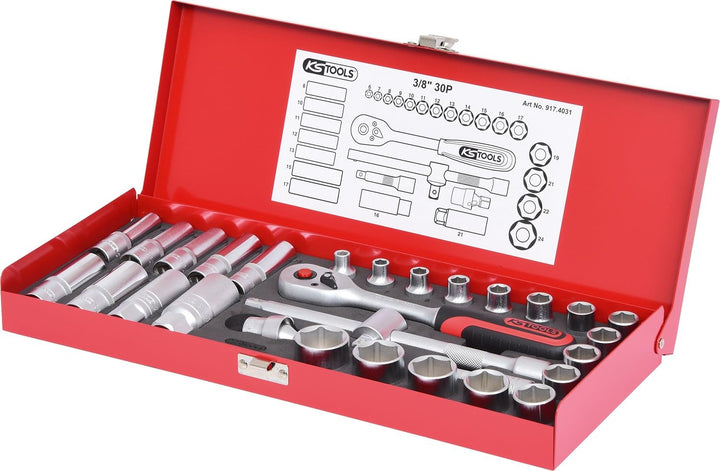 KS Tools 917.4031 3/8" Steckschlüssel-Satz, 30-tlg.