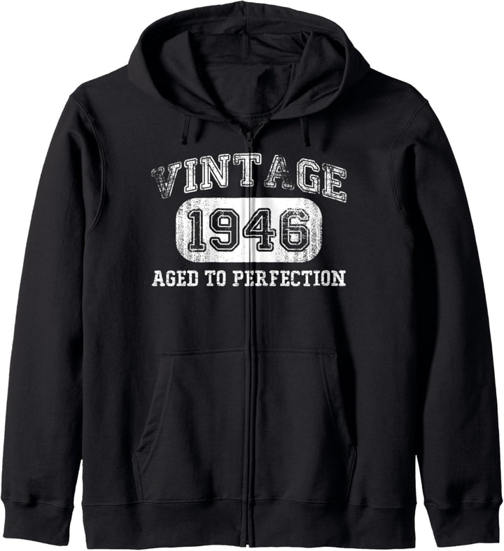 Vintage 1946 Geburtstagsgeschenk 76 Jahre alt Kapuzenjacke