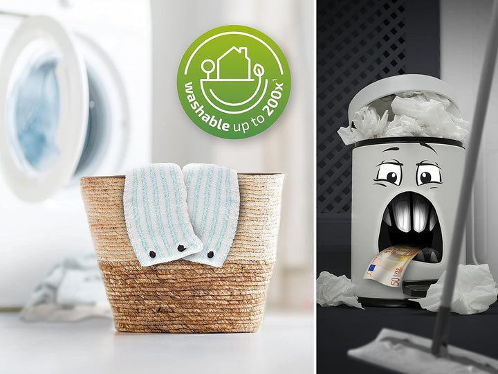 Leifheit Original Wischbezug CLEAN TWIST XL micro duo, für alle Bodenarten, Bodenwischer Ersatzbezug