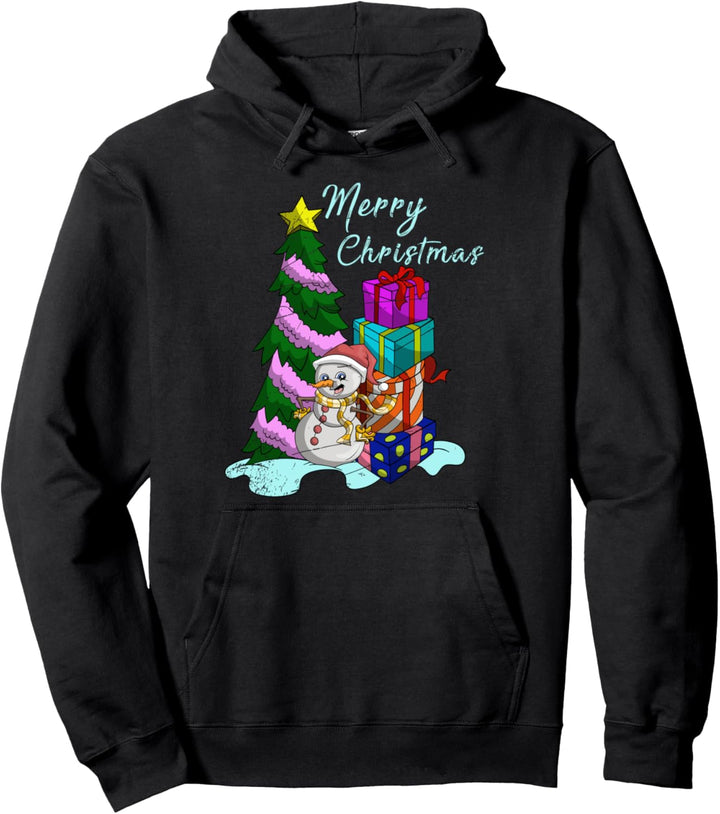 Damen Herren Geschenk zu Weihnachten Schneemann Pullover Hoodie