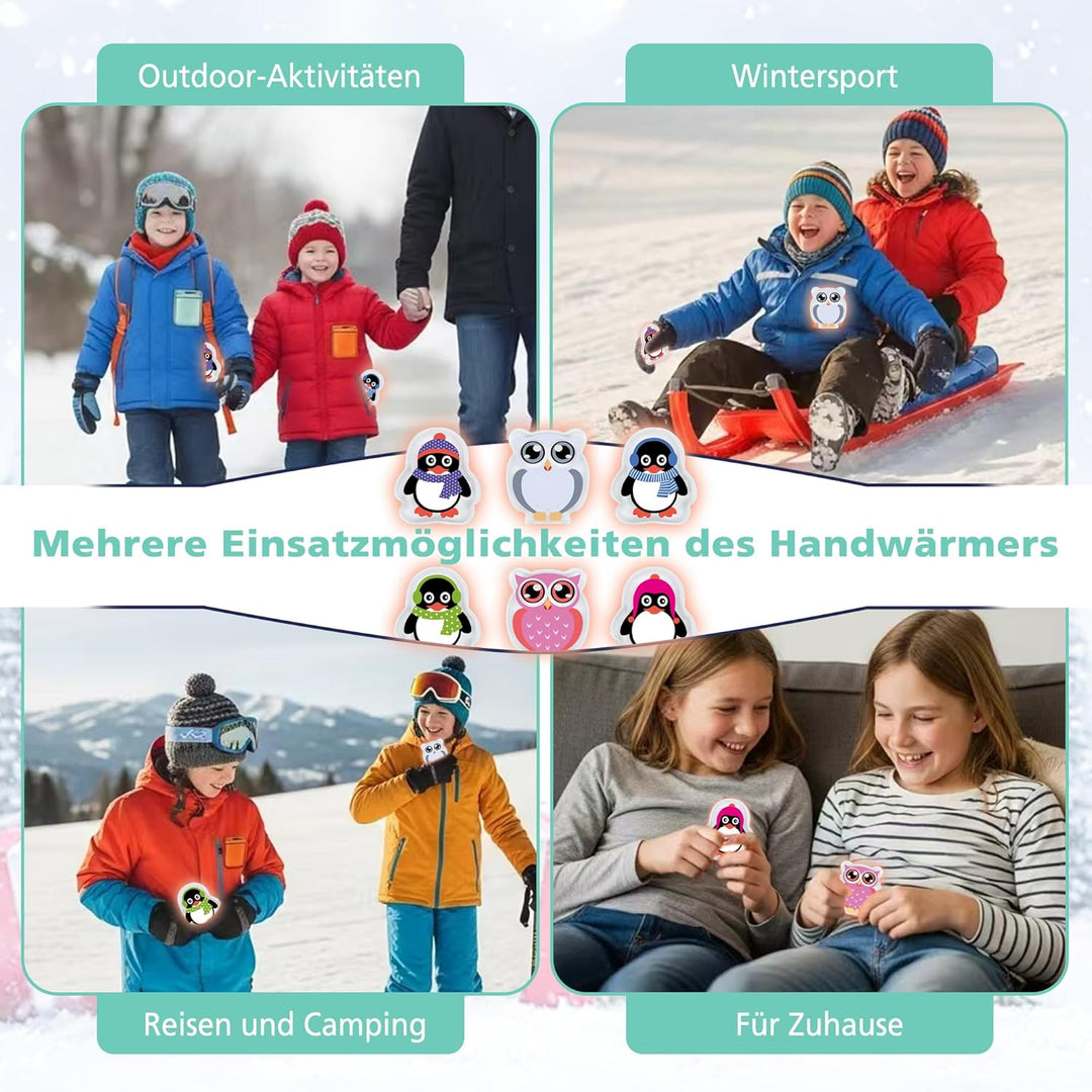 Handwärmer Taschenwärmer Kinder Wiederverwendbar, 6er-Set Handwärmer Knick Taschenwärmer Weihnachten