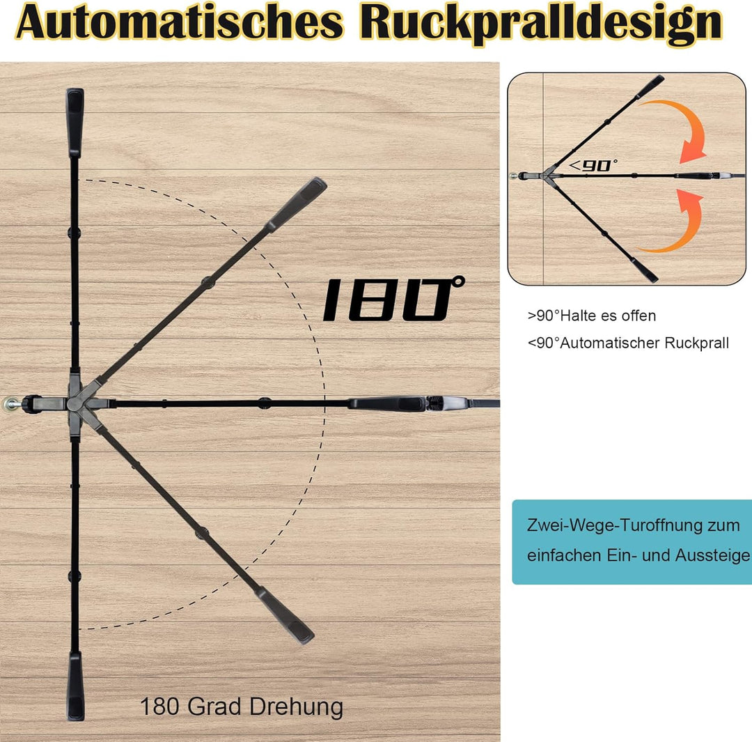 Aufun Treppenschutzgitter Türschutzgitter Kinder ohne Bohren, für 95-105 cm breit, Türgitter mit Dru