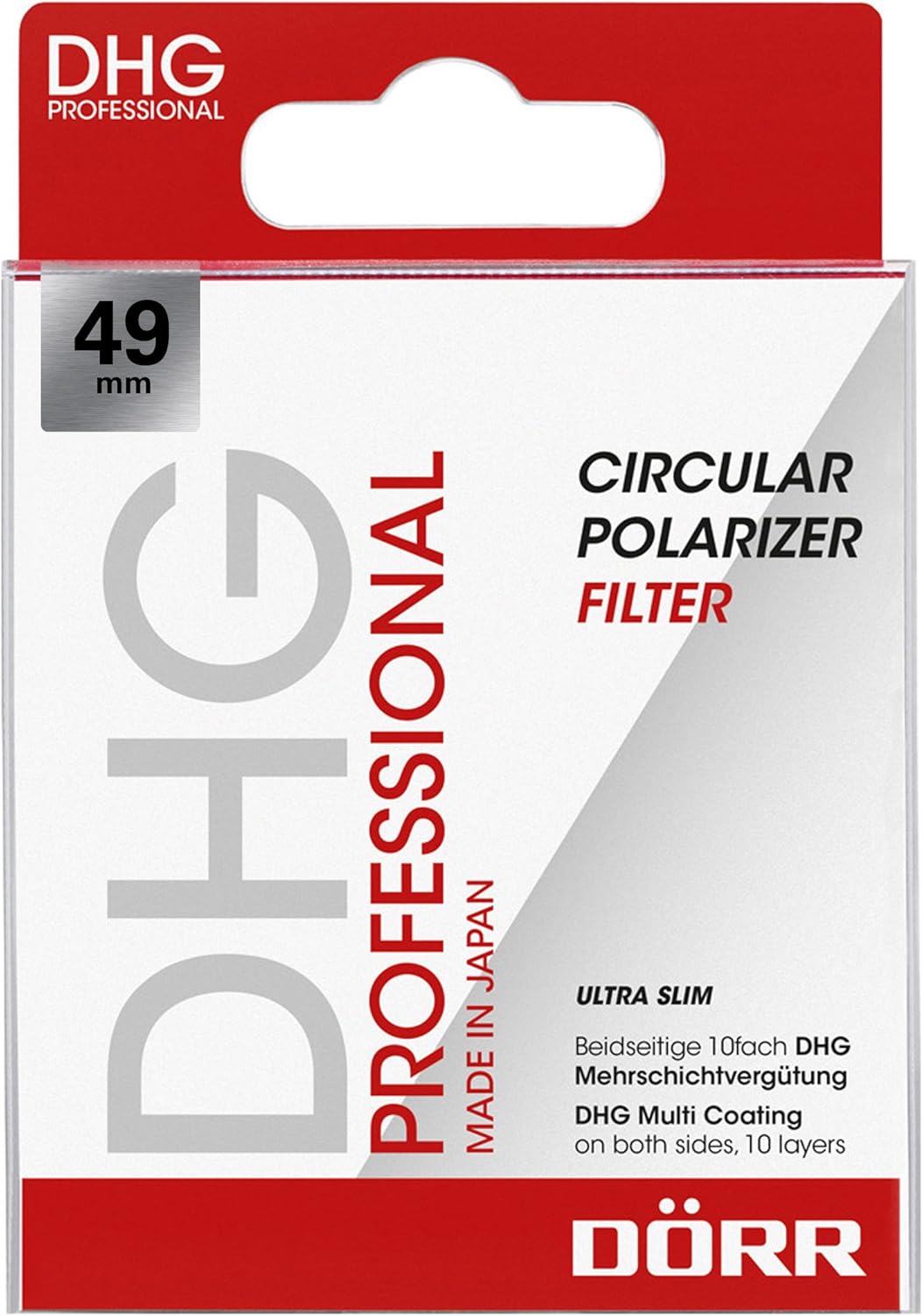 Dörr DHG Zirkular Polfilter 49 mm mit extrem Flacher Filterfassung/beidseitige 10-fache Mehrschichtv