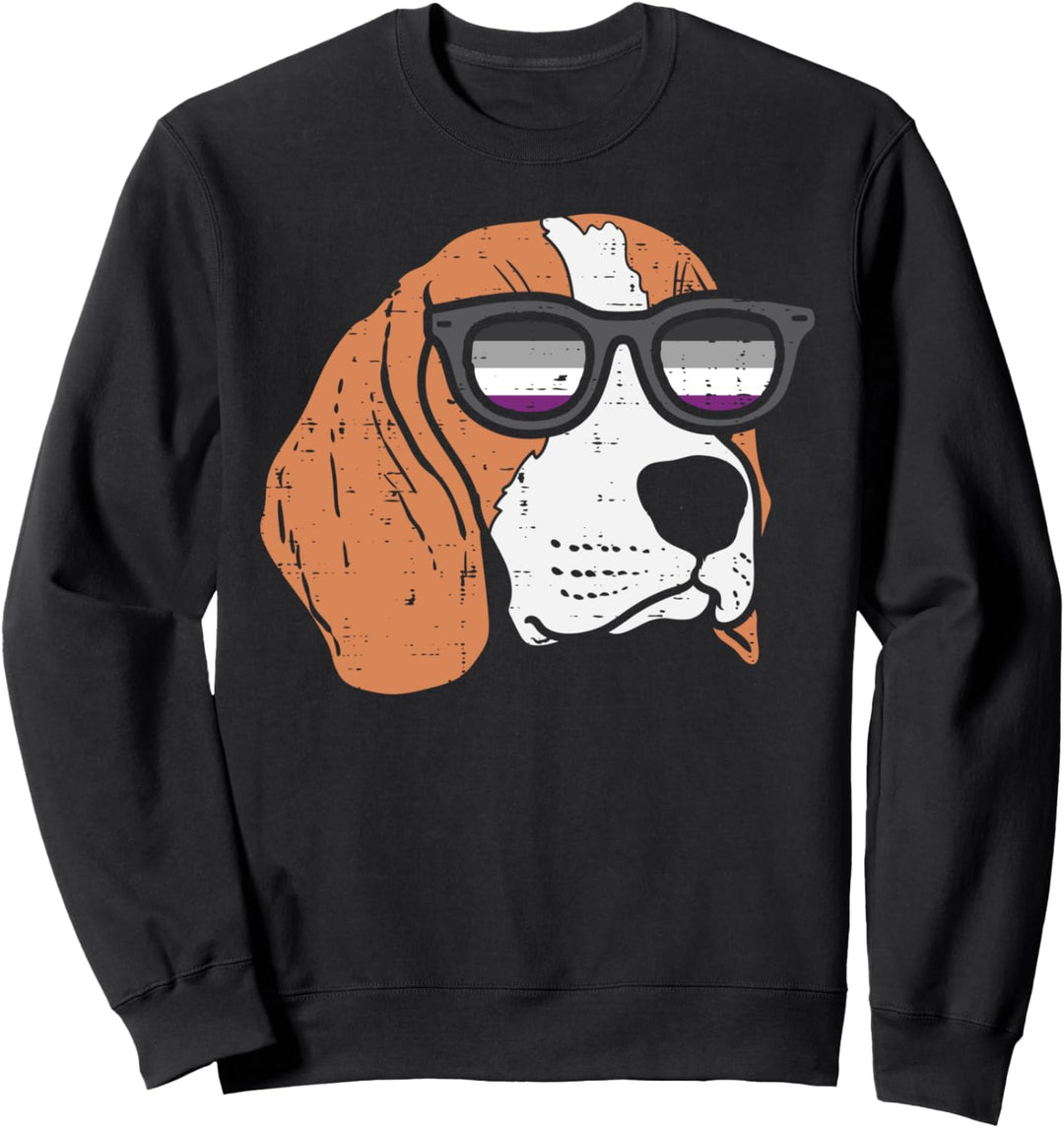 Beagle Dog LGBTQ Asexual Flag Ace Aromantic Pride Sweatshirt