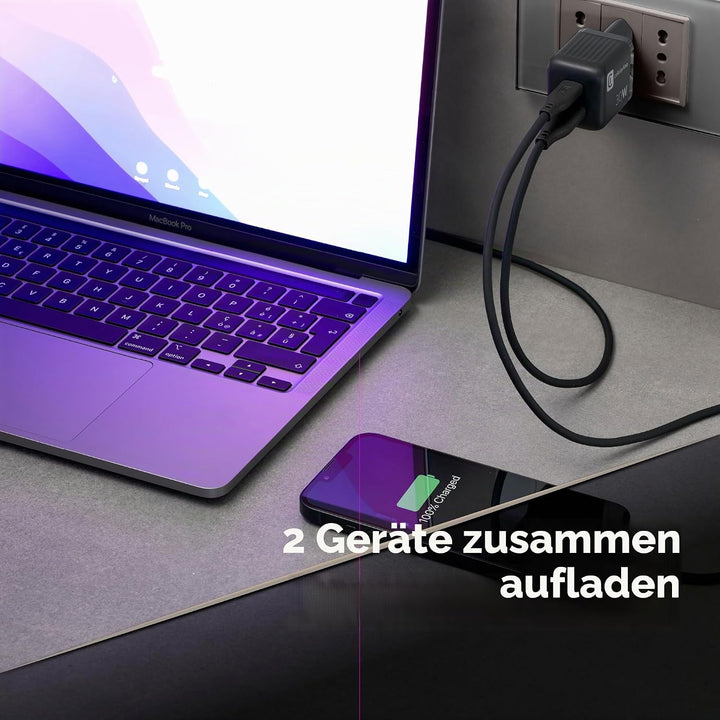 Cellularline | Multipower Micro Netzladegerät | Super Fast Charger 30W mit 2 USB-C-Anschlüssen - aus