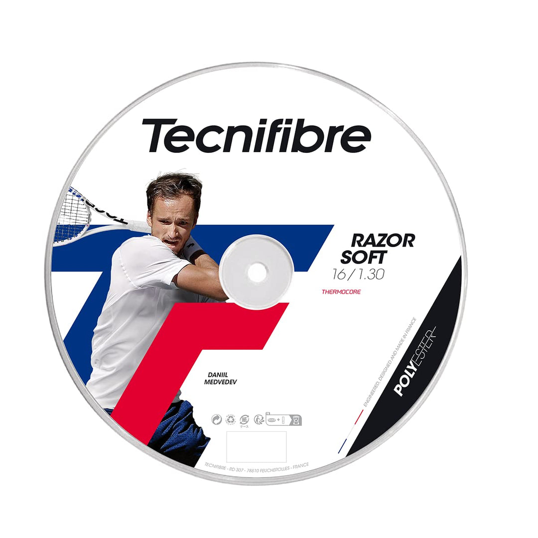 Tecnifibre Razor Soft Tennis String Reel carbon 16g/1.30, 200m, carbon 16g/1.30, 200m