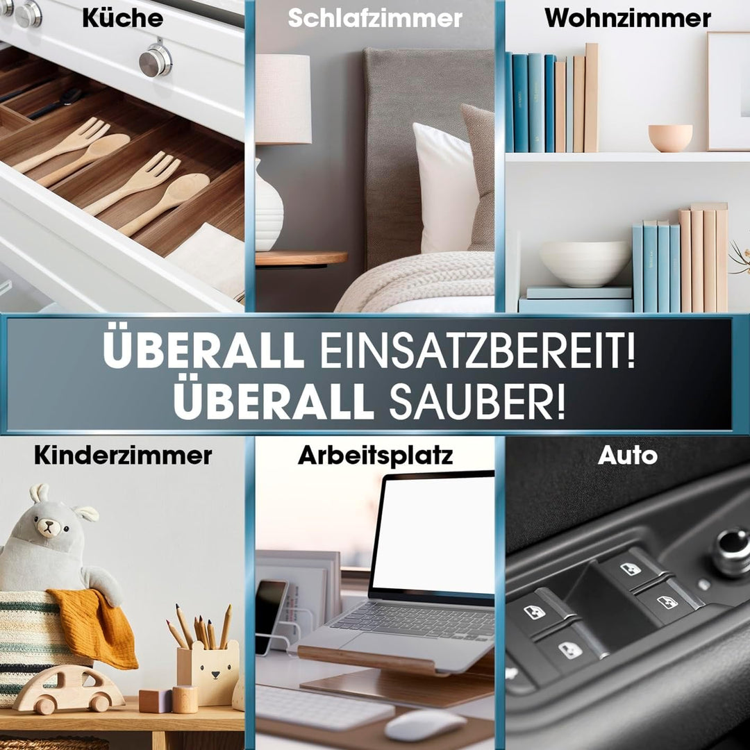 CLEANmaxx Akku Handstaubsauger | Staubsauger kabellos mit Saug-, Gebläse- und Vakuumierfunktion | Ha