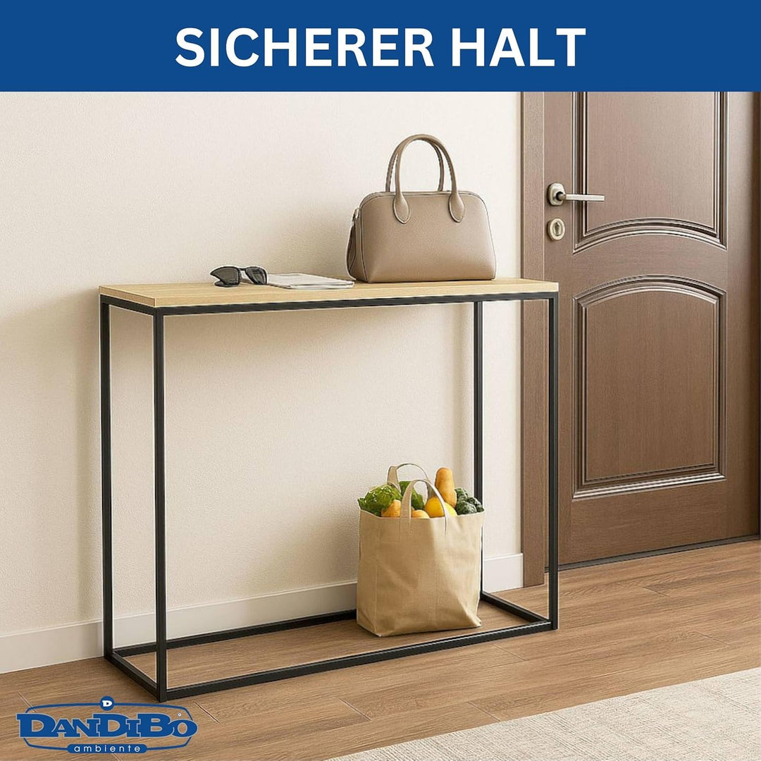 DanDiBo Konsolentisch Schmal Metall Modern 100x80x30 cm Sideboard Beistelltisch 96636 Ablagetisch Fl