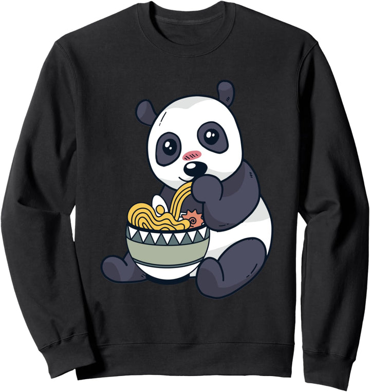 Panda mit Ramen und Kawaii Panda mit Panda Bär Sweatshirt