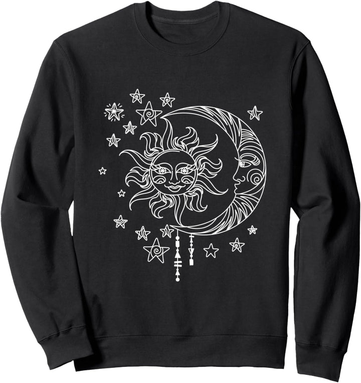 Sonne Mond Sterne Traumfänger Sweatshirt