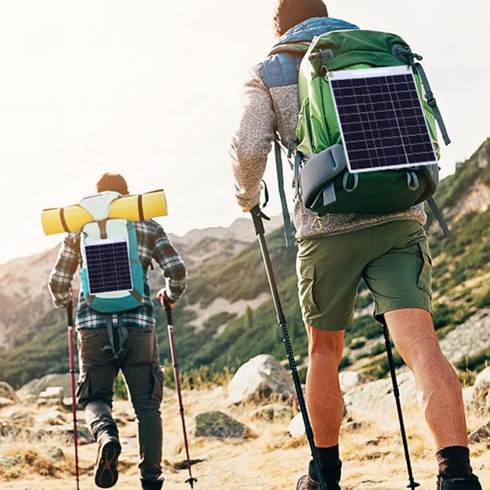 Tragbares Solarpanel, 60 W, 5 V, Dual-USB, Ladegerät, Ladegerät, Notfall-Ladegerät, für den Aussenbe