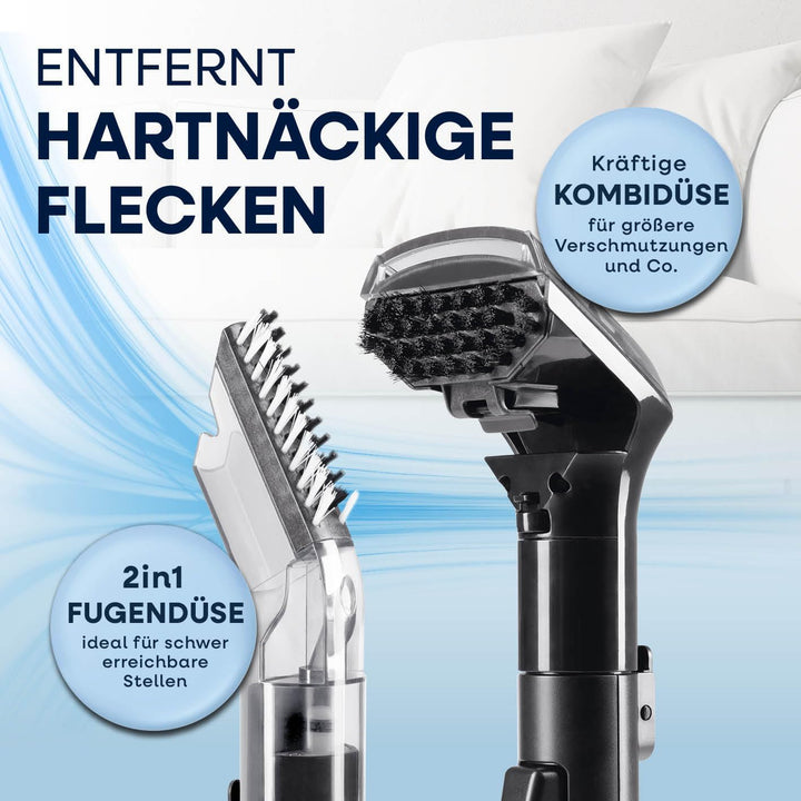 CLEANmaxx Pro Polsterreiniger Gerät 400W | kraftvoller Waschsauger mit Selbstreinigungsfunktion & 2