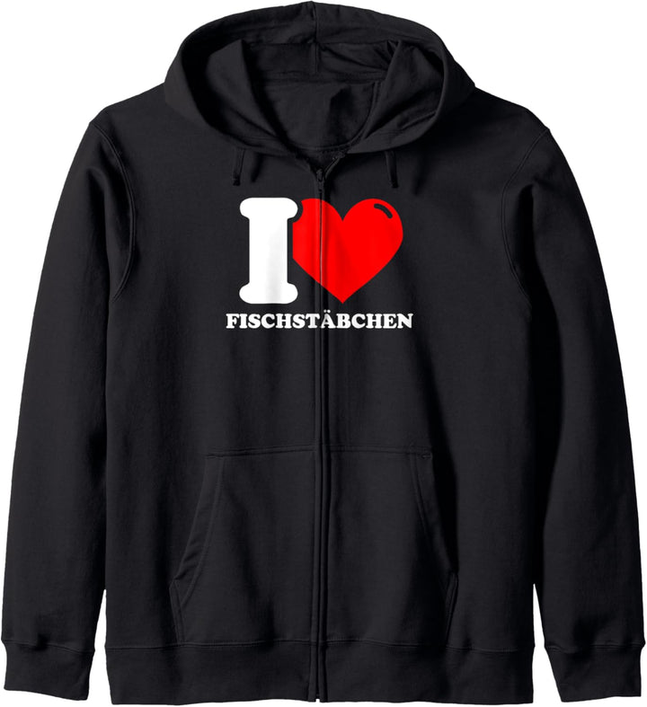 I love Fischstäbchen Kapuzenjacke