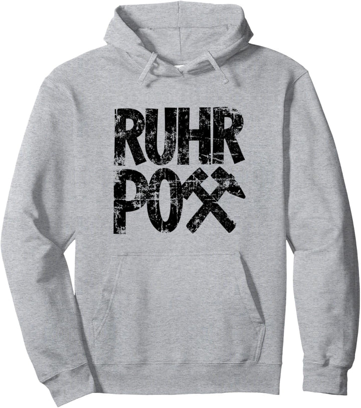 Ruhrpott X (Vintage Schwarz) Bergbau Ruhrgebiet Pullover Hoodie