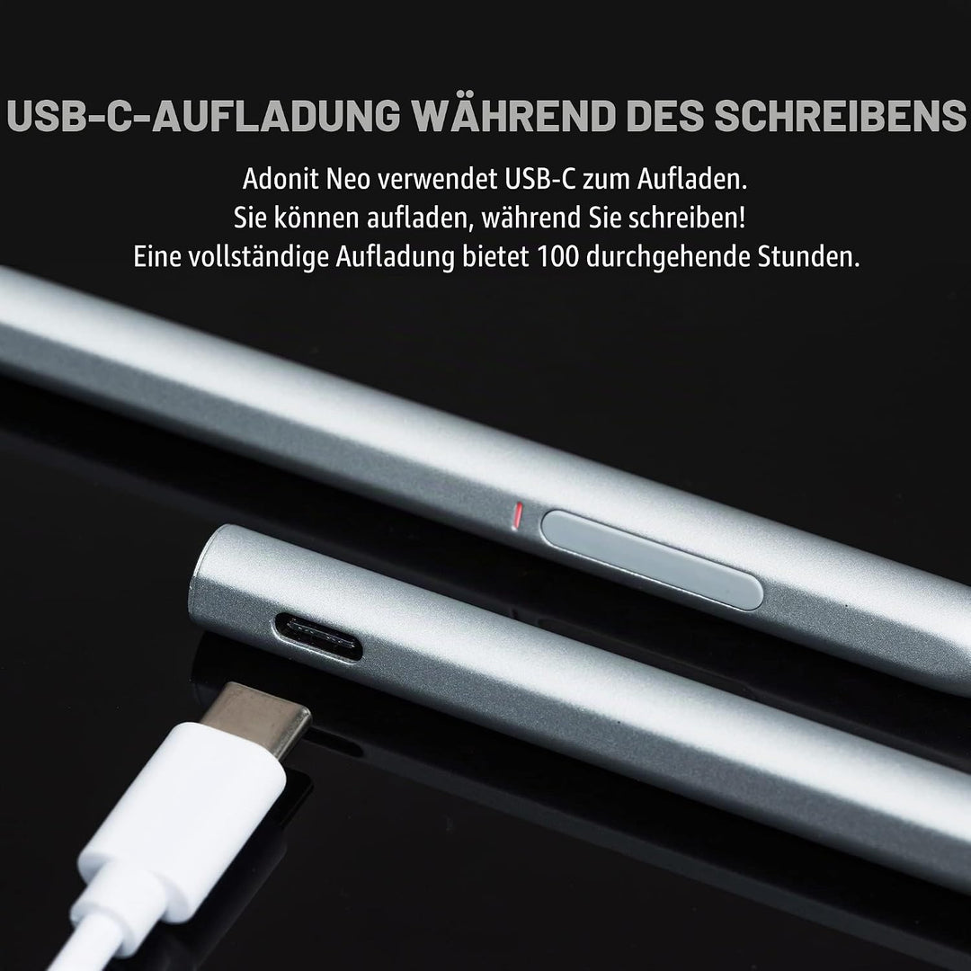 Adonit Neo Ink Stylus für Microsoft Surface Studio/Laptop/Book/Pro X / 8/7 / 6 / Go 2 / Go 3 Eingabe