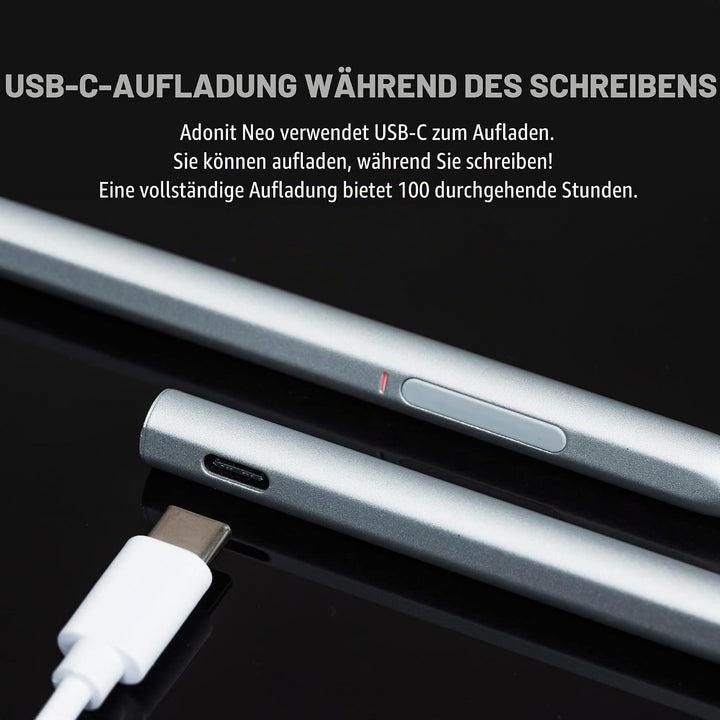 Adonit Neo Ink Stylus für Microsoft Surface Studio/Laptop/Book/Pro X / 8/7 / 6 / Go 2 / Go 3 Eingabe