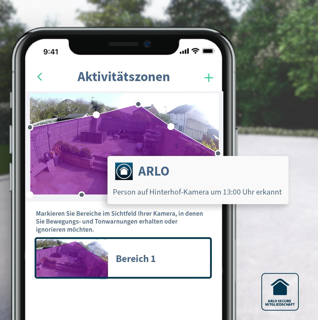 Arlo Ultra 2 Überwachungskamera Aussen WLAN, Kabellos, 4K UHD Qualitätsprodukt, 180° Sichtfeld, Spot
