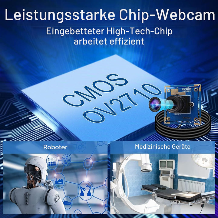 ELP 1080P Webcam mit 3,6mm objektiv Full HD MJPEG 30fps/60fps/100fps USB Kamera Modul für Android,Ma