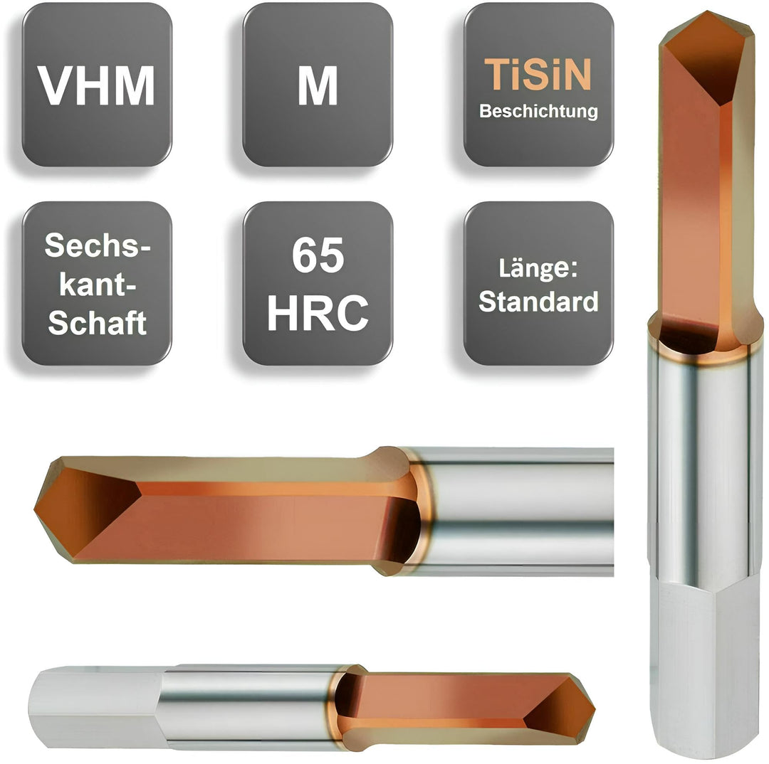VHM Gewindebohrerausbohrer M3-M12 Ausbohren von gebrochenen HSS/E Gewindebohrer, Grösse: M4, M4