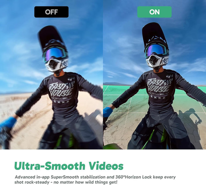 AKASO 360° Action Cam Creator-Set - 5.7K 72MP 360 Grad Actionkamera mit 256GB Speicherkarte Duale 1/