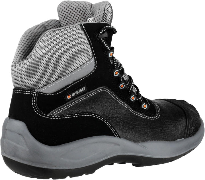 Base B119 Mens Kampfstiefel 44 EU Schwarz Grau, 44 EU Schwarz Grau