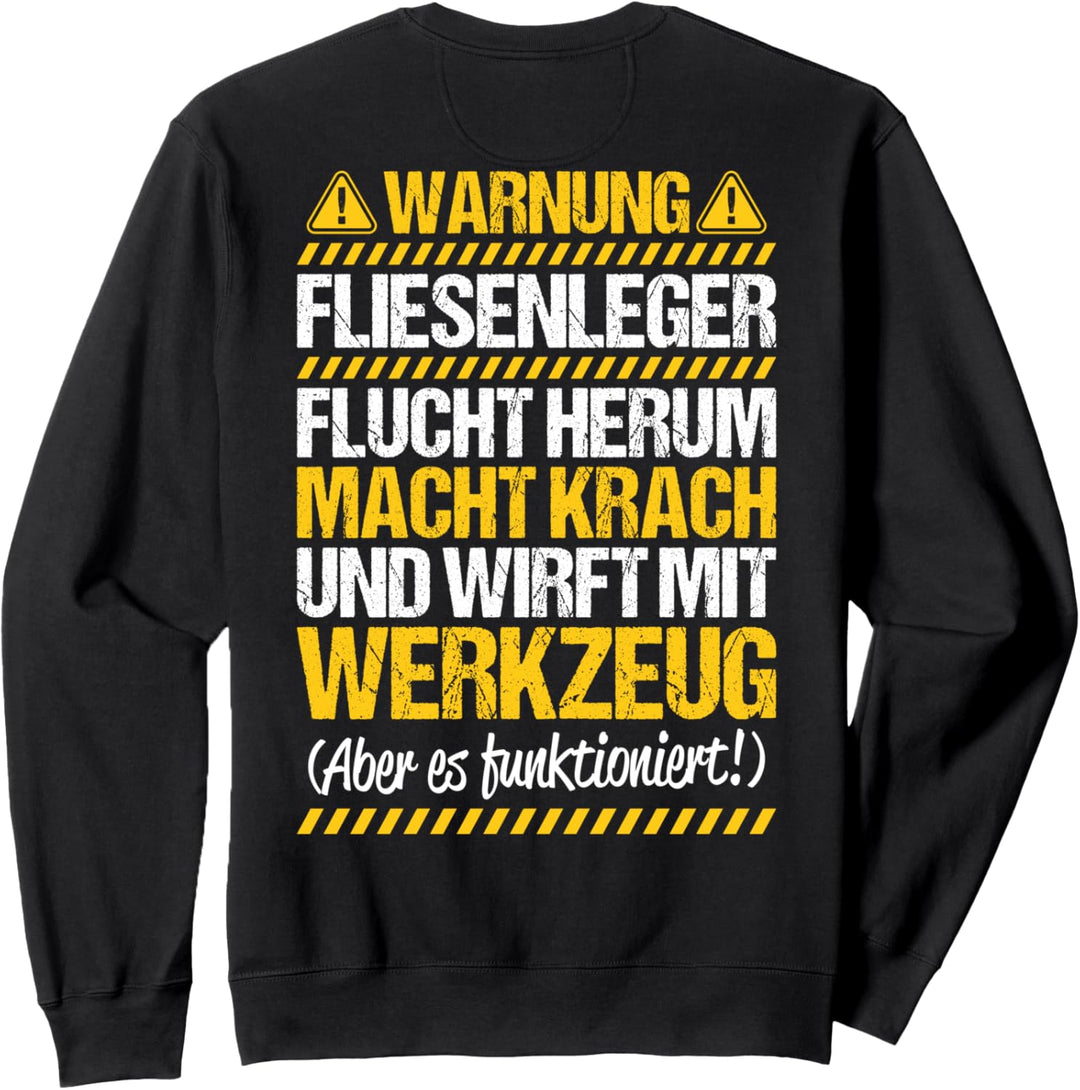 Wirft Mit Werkzeug Fliesenleger Sweatshirt
