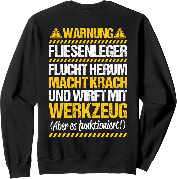 Wirft Mit Werkzeug Fliesenleger Sweatshirt