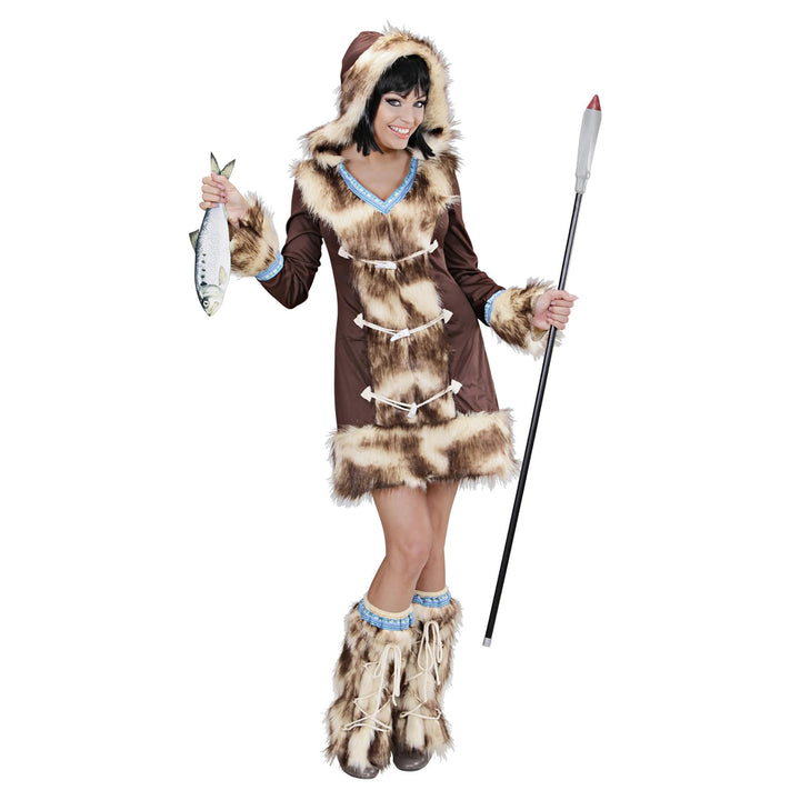 "AIKAA ESKIMO GIRL" (hooded dress, leg warmers) - (L), L
