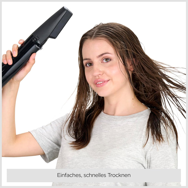 BaByliss rotierende Warmluftbürste mit 1000 Watt und 4 Aufsätzen zum Trocknen, Glätten, Formen und f