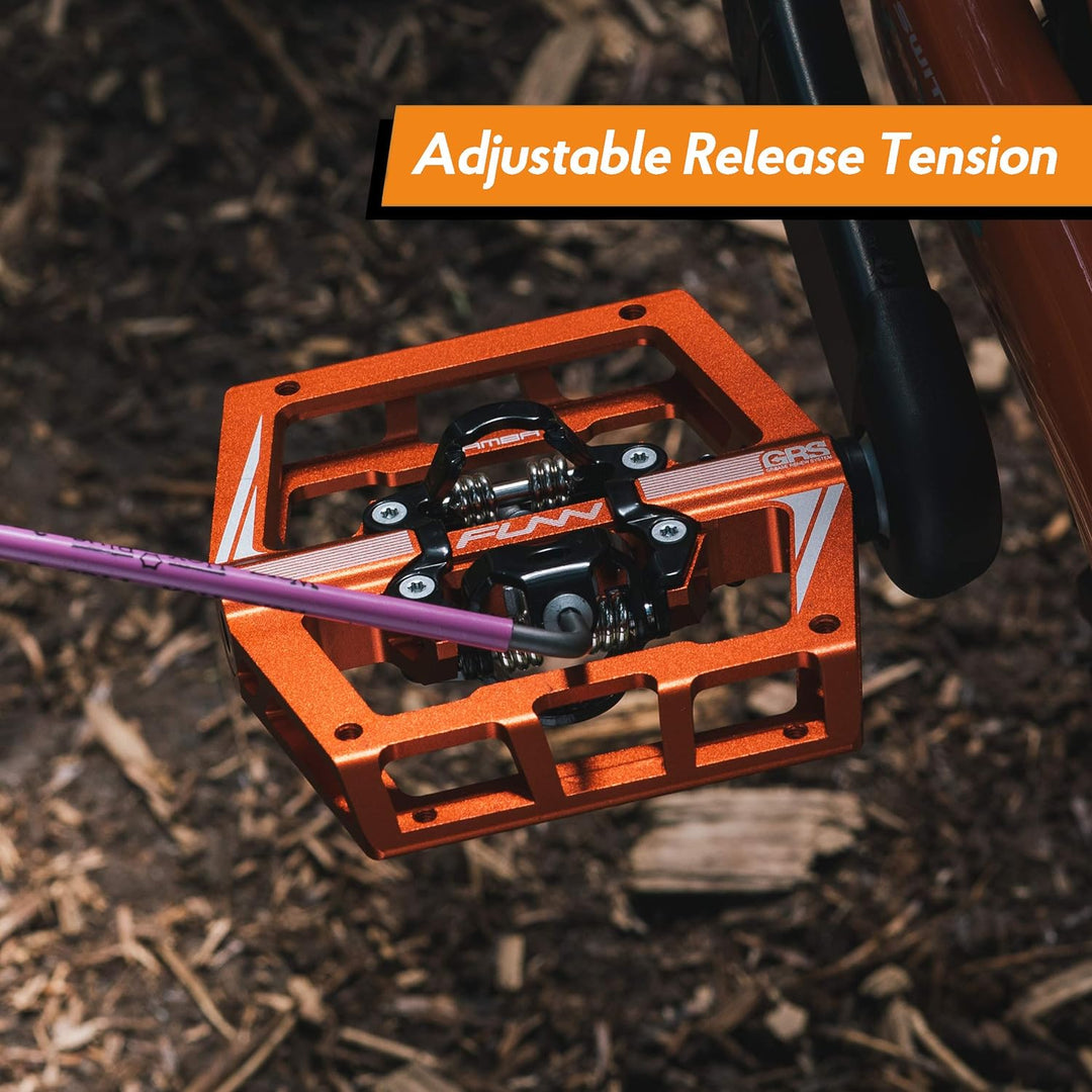 Funn Mamba Mountain Bike Clipless Pedals, Doppelseitige Klickpedale mit breiter Plattform für MTB, K
