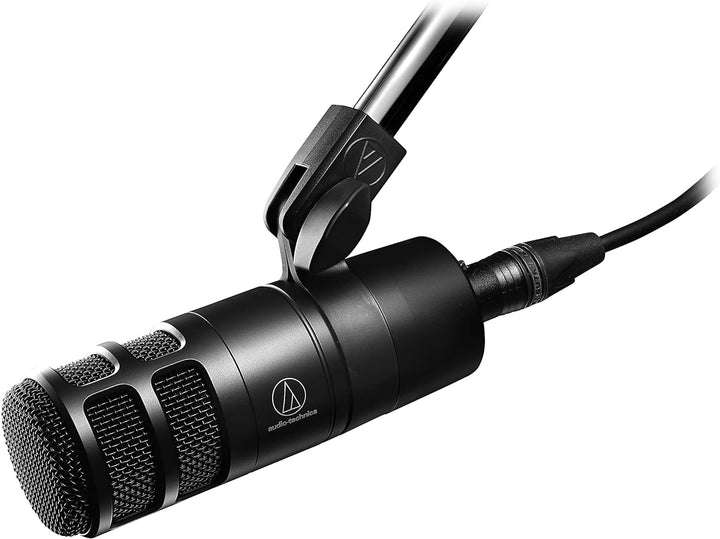 Audio-Technica AT2040 Dynamisches Podcast-Mikrofon mit Hypernierencharakteristik, schwarz & Stagg 3M