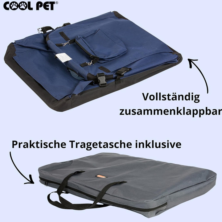 COOL PET Reisebox, Hundebox L 70 * 52 * 52cm, Box für Reise, Käfig, Zwinger (blau), blau