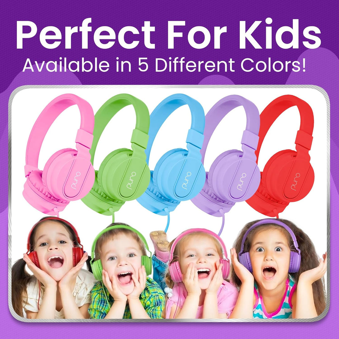 Puro Sound Labs PuroBasic Volume Limiting Wired Headphones for Kids, Boys, Girls 2+ Foldable & Adjus