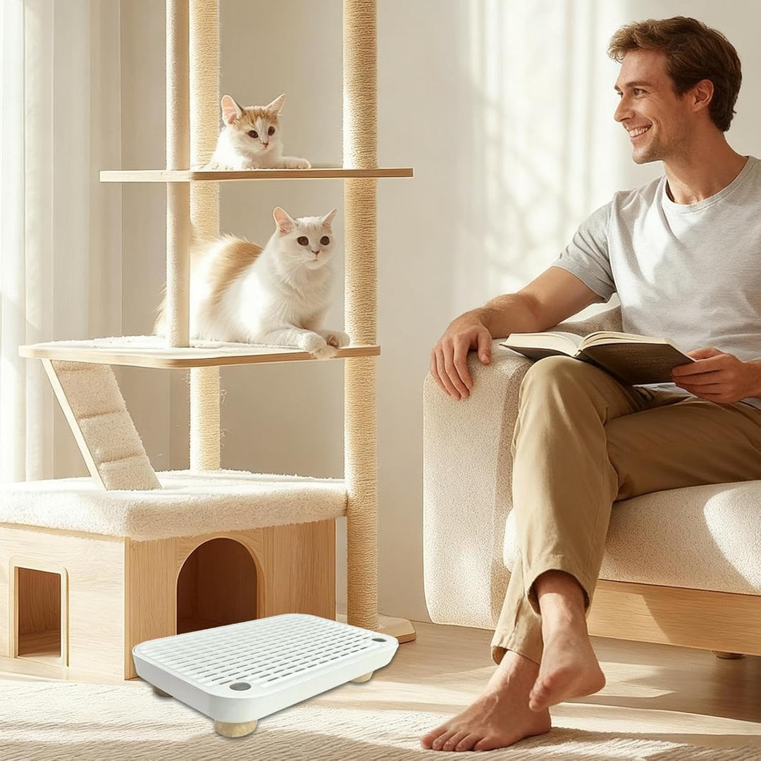 Katzenstreu Box Stufe | Stufe Für Ältere Katzen Mit Filterfunktion | rutschfeste Kätzchen Katzenklo